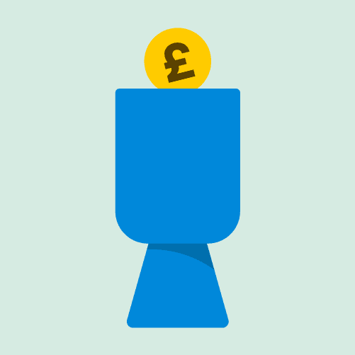 CRUK illustration of donation goblet.