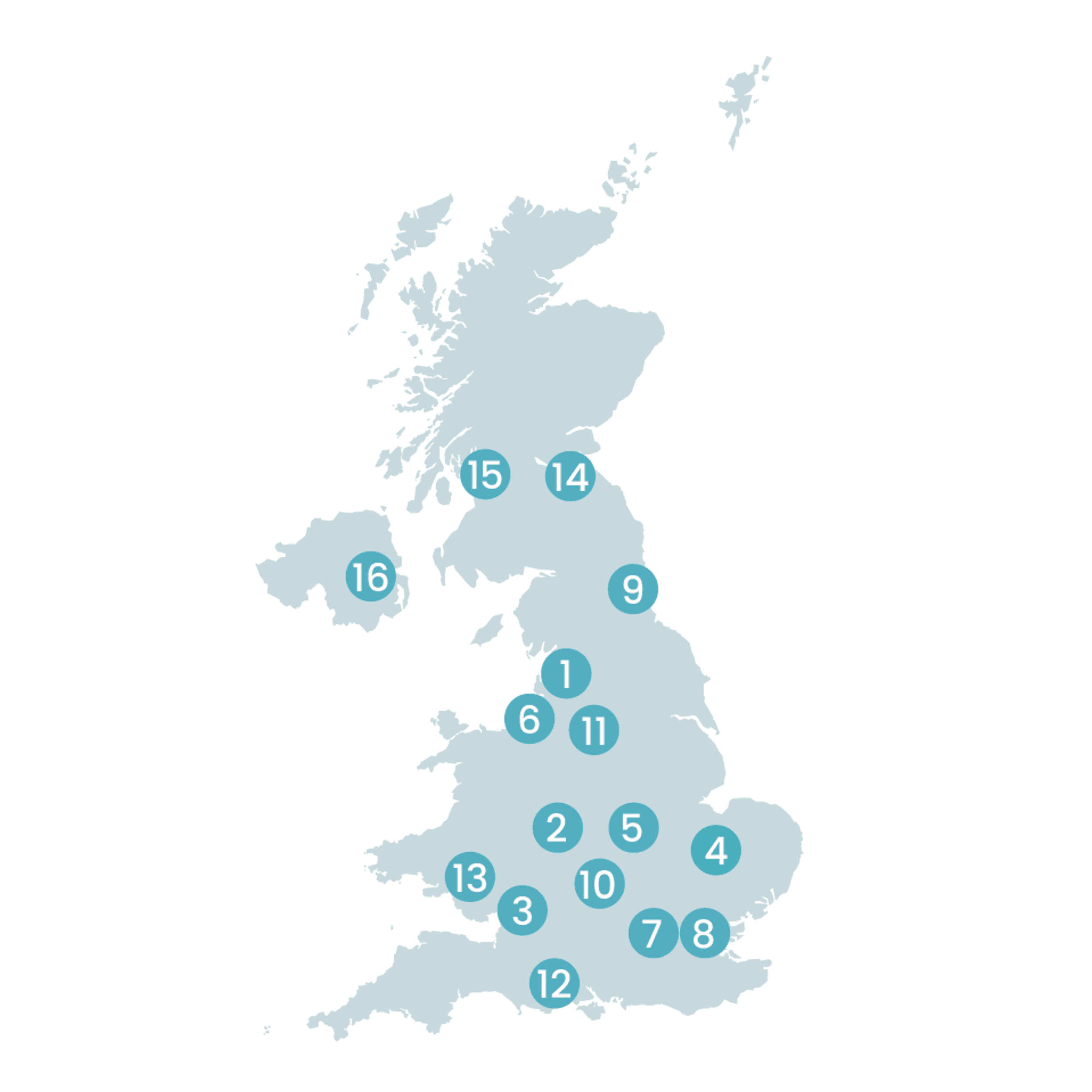 A map of the participating sites for adults on the DETERMINE precision medicine trial.