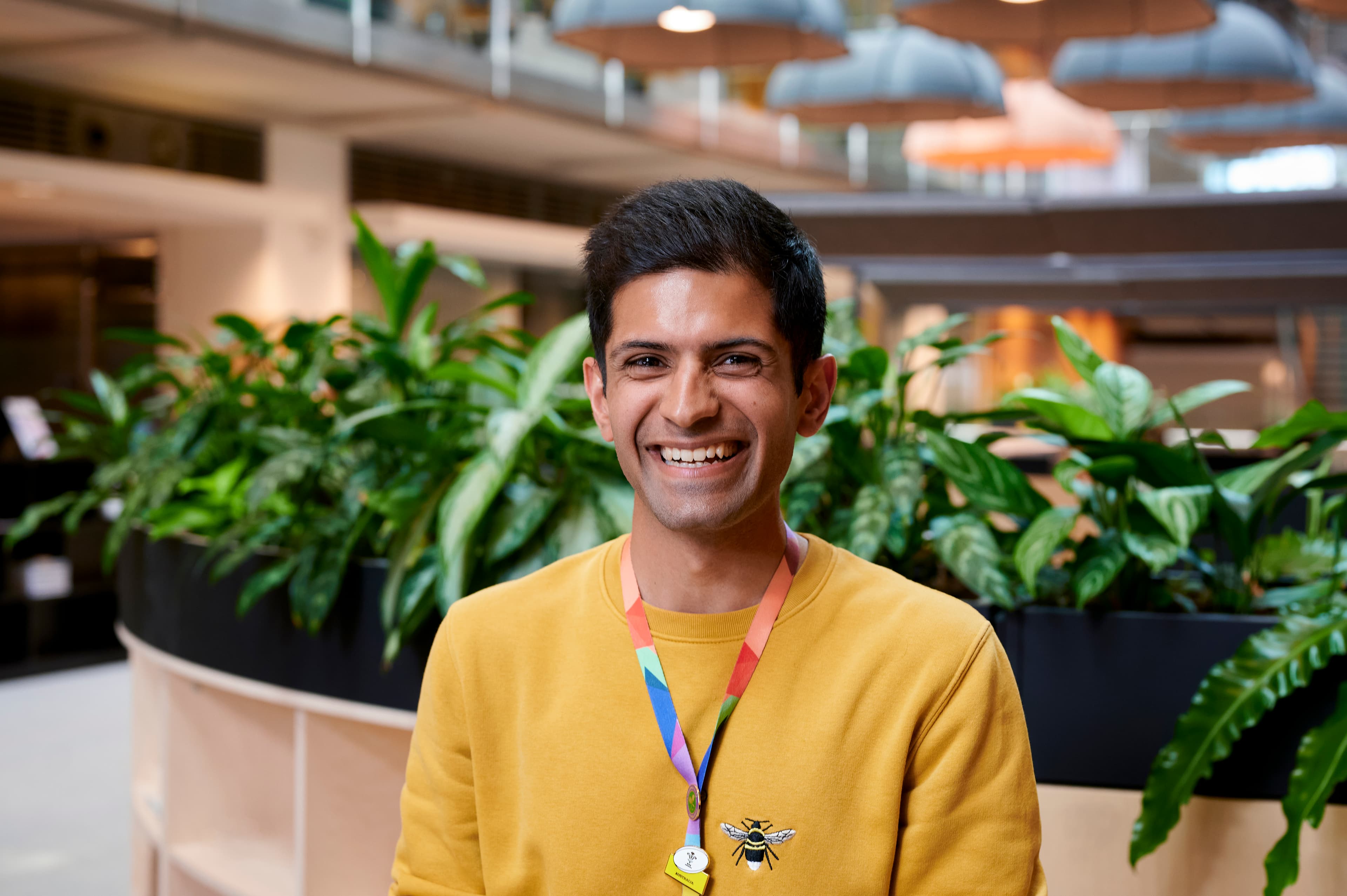 A photo of Akhil, a Cancer Research UK employee.