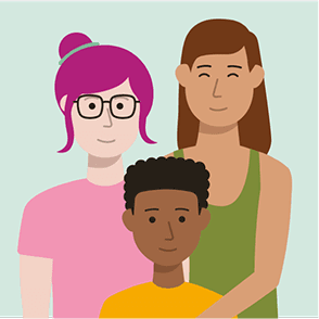 An illustration of a family.