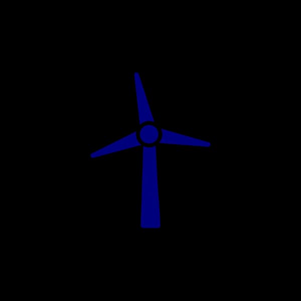 Icon of a wind turbine.