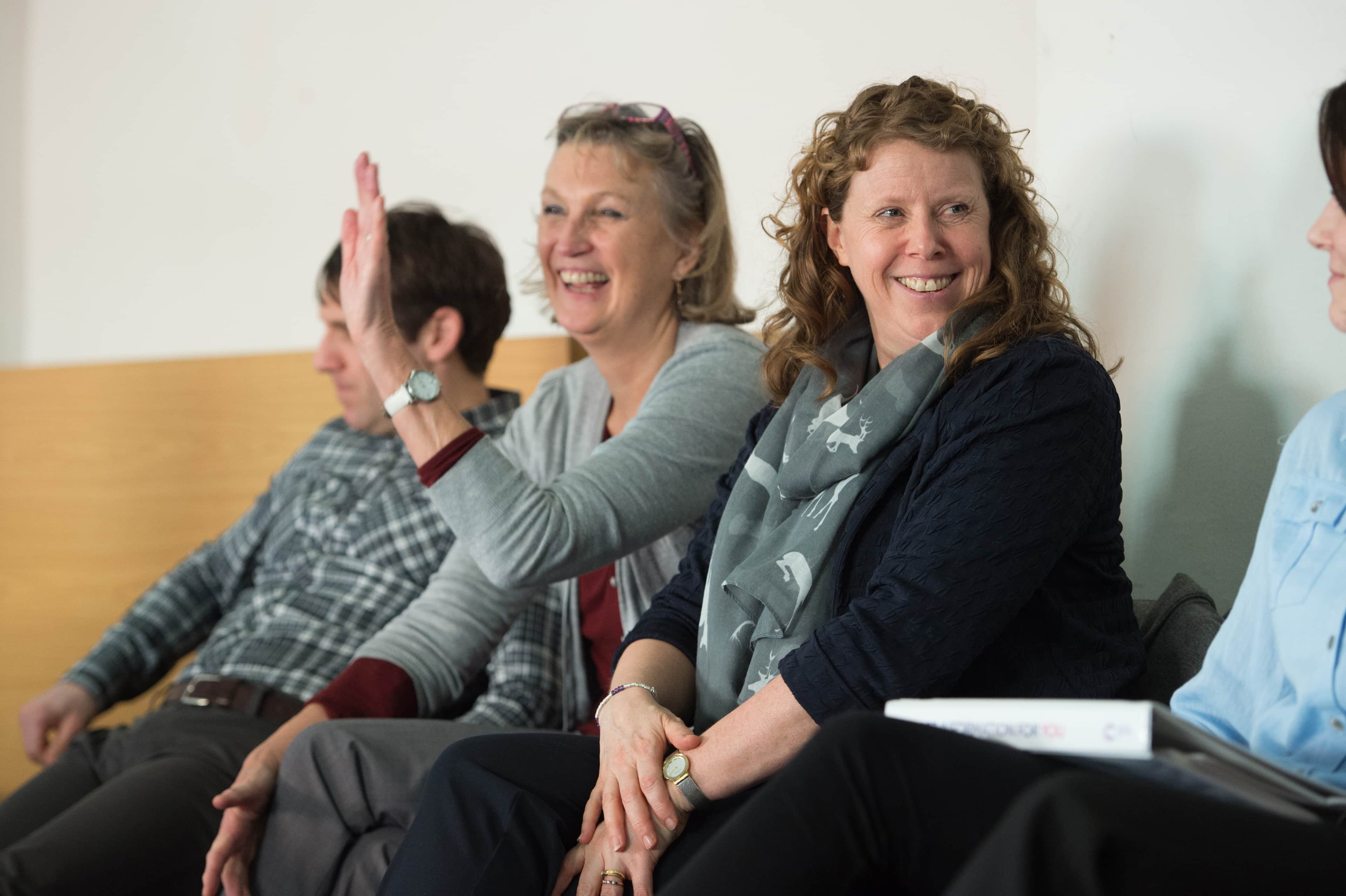 People enjoying a Talk Cancer Workshop.