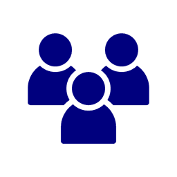 Illustration using three icons of people, representing a group.