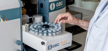 Lab samples being loaded into a machine