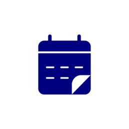 navy icon of calendar