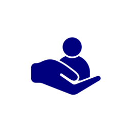 Navy icon with hand holding person Navy icon with hand holding person