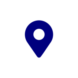 Navy icon of map pin Navy icon of map pin