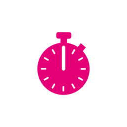 Pink stopwatch icon