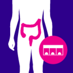 bowel cancer icon with screening icon