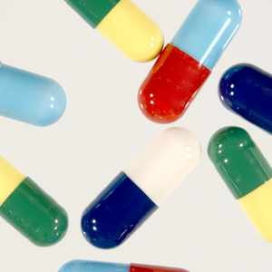 Several brightly coloured pills