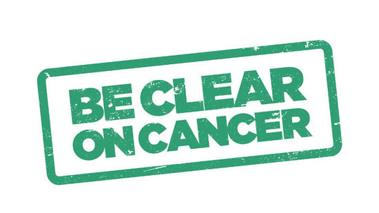 Be Clear on Cancer logo for lung cancer campaign