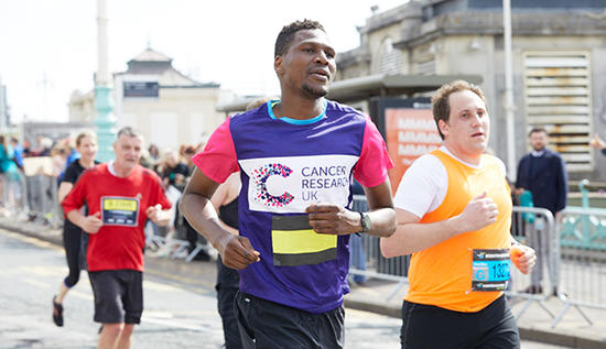 Man running a marathon