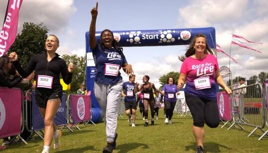Supporters enjoying a Race for Life event