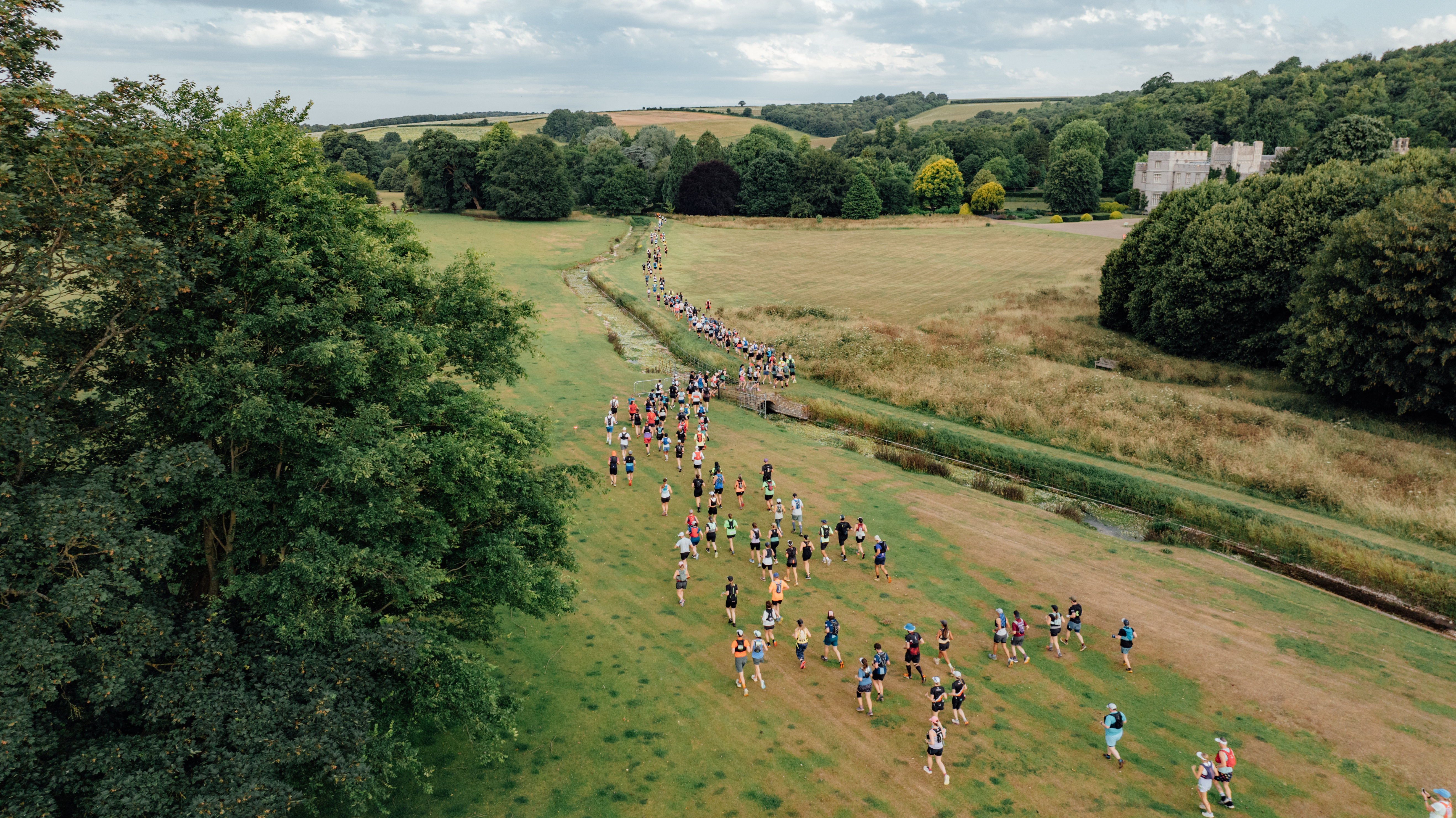 Ariel view of field for Race to the King