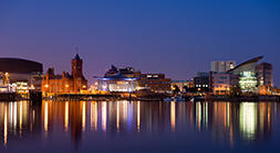 Cardiff at night