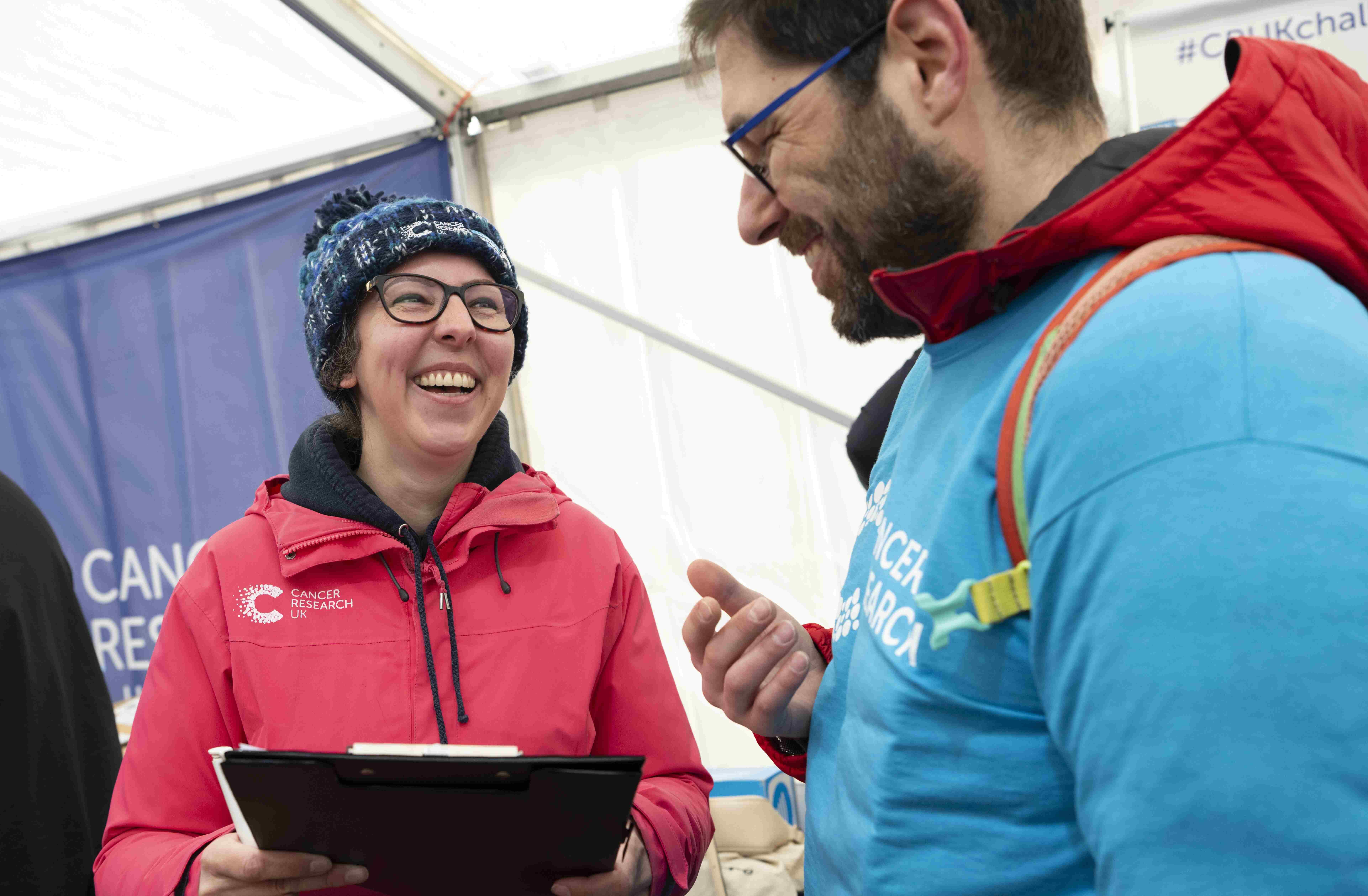 volunteers smiling