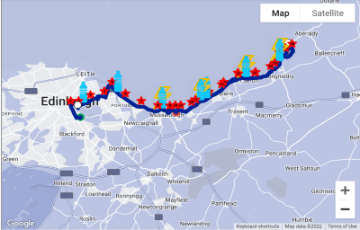 Look at the Edinburgh Marathon route  Edinburgh Marathon route map