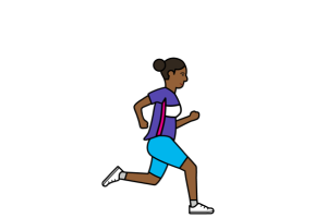 Clipart of individual running