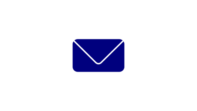 Navy icon of an envelope Navy icon of an envelope