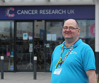 A photo of Brett a CRUK volunteer 