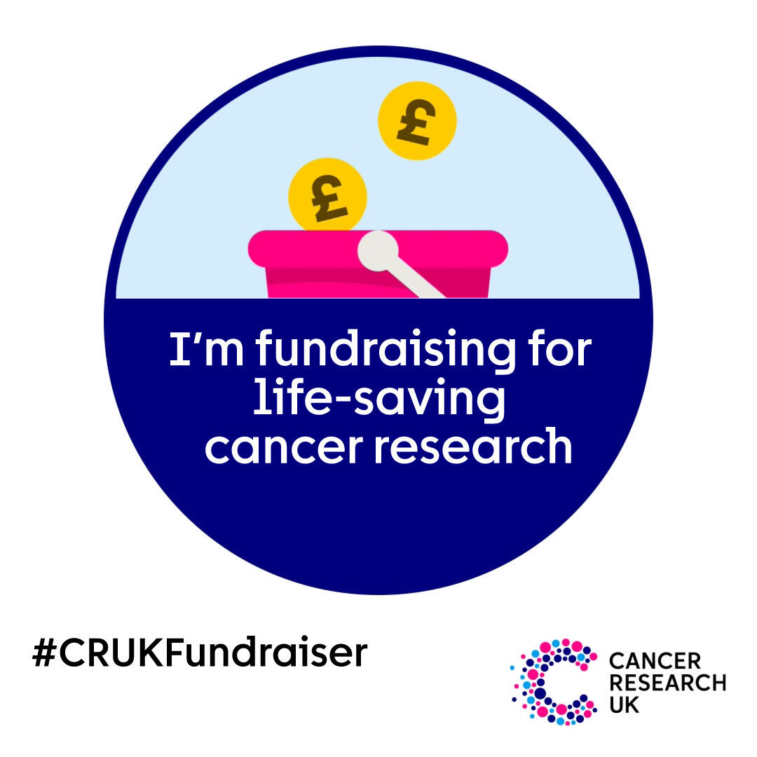 I'm fundraising for life-saving cancer research badge