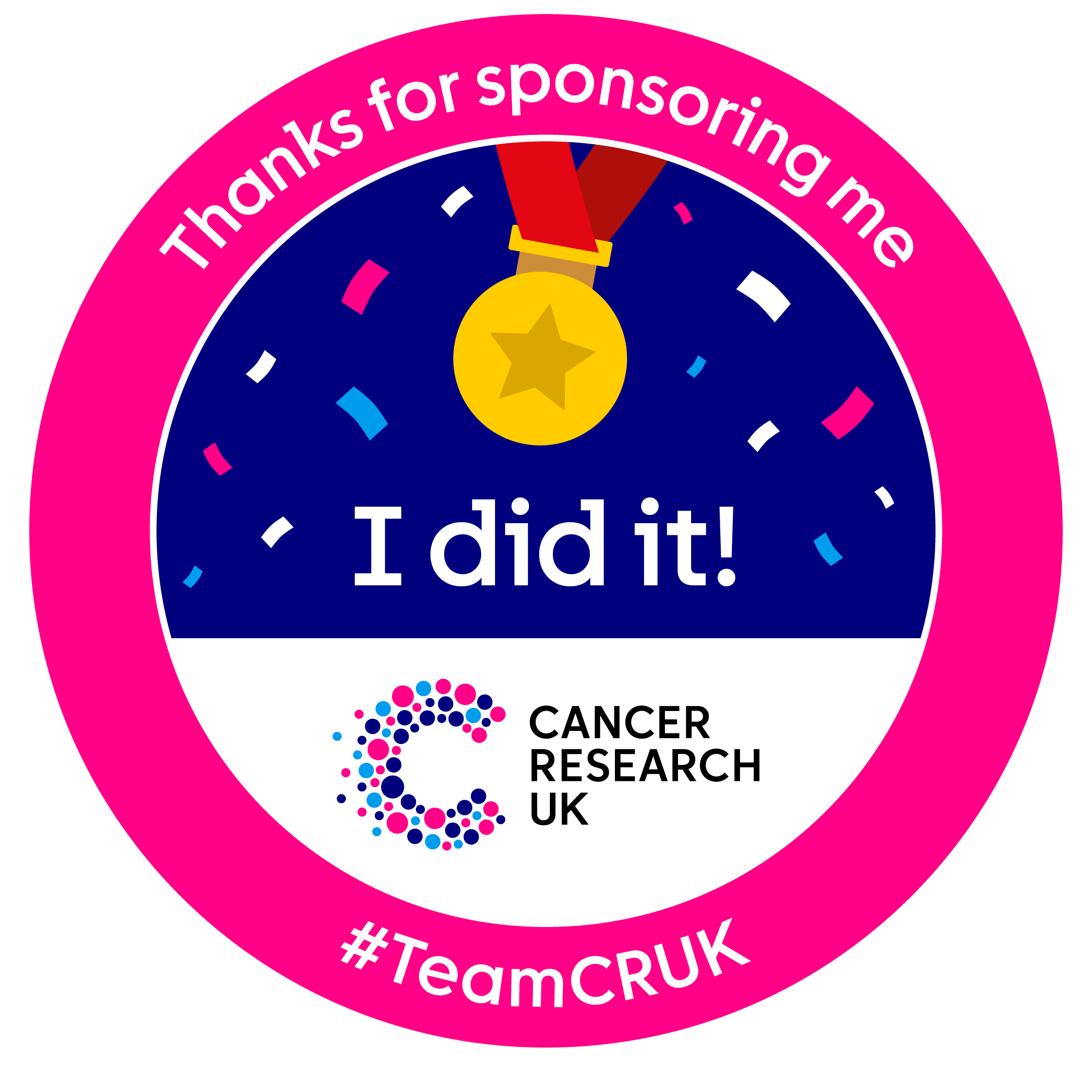 Shareable badge that says I did it!