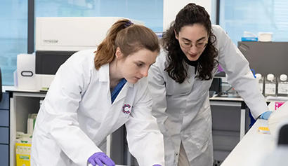 A photo of researchers at the CRUK Scotland Institute