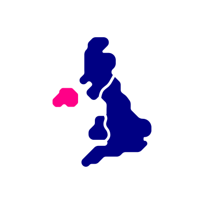 UK map highlighting Northern Ireland