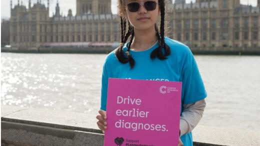 young female smokefree campaigner