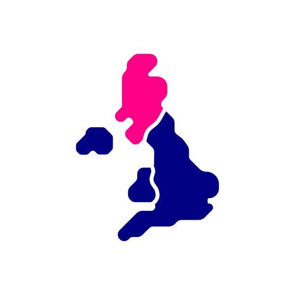 Illustration of a map of the UK in navy with the territory of Scotland highlighted in magenta